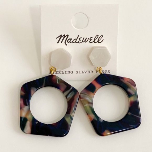 Madewell Jewelry - ✨HP✨ Madewell Acetate Geometric Drop Earrings